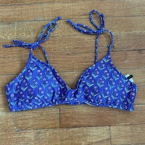 J.crew floral bikini top, size large